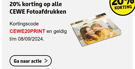 -20% op CEWE foto-afdrukken 📷 bij Kruidvat