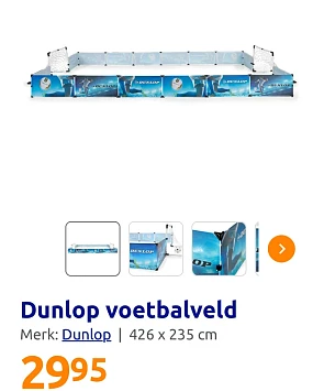 Dunlop voetbalveld Incl bal en pomp