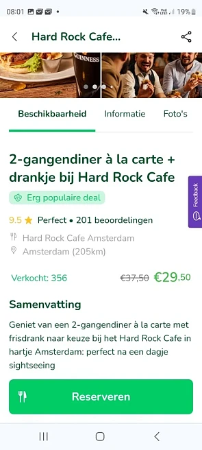Hard Rock Cafe Amsterdam 29,50€
