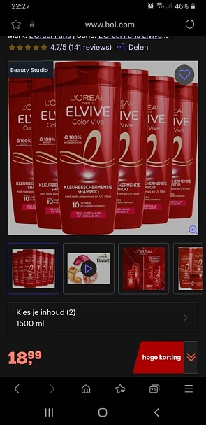 L’Oréal Paris gekleurde shampoo 250ml