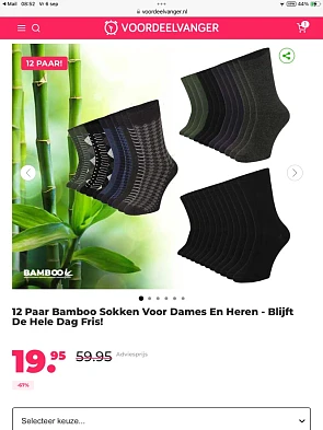 Bamboo sokken