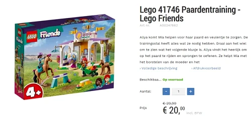 Korting op LEGO sets bij De Kinderplaneet
