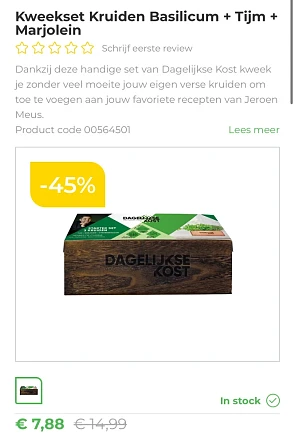Kweekset Dagelijkse kost Jeroen Meus