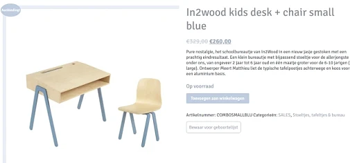 -21% Schoolbureautje voor kinderen
