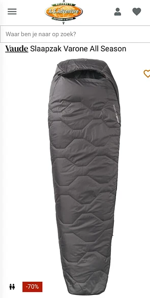 -70% vaude slaapzak