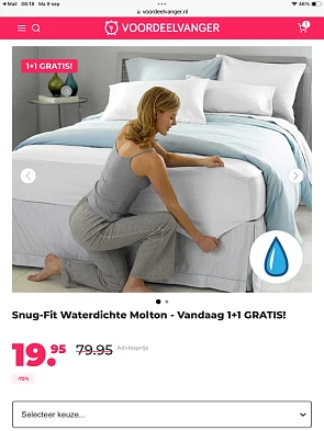 Waterdichte matrasovertrek