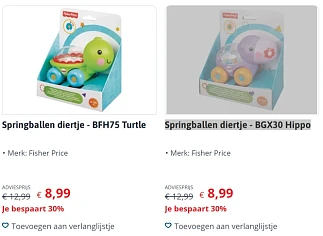 -30% op Fisher-Price Springballen Diertje bij ToyChamp
