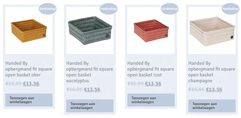 Promo opbergmanden Handed by bij The Little Ones aan -20% 👍