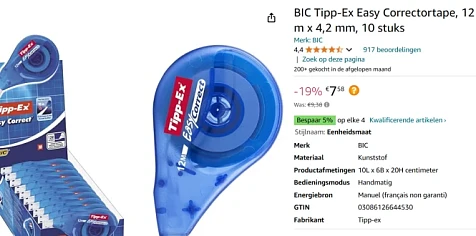 Correctortape bij amazon be