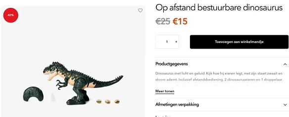 -40% op deze op afstand bestuurbare dino 🦕