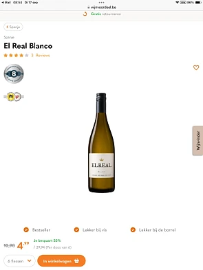 Witte wijn El Real Blanco