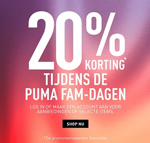 -20% op geselecteerde artikelen voor Puma-leden 👟