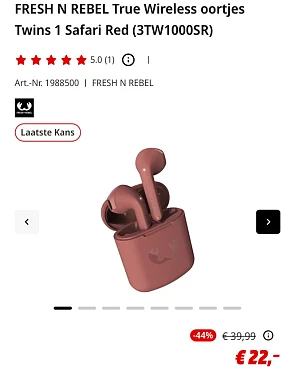 FRESH N REBEL True Wireless oortjes
