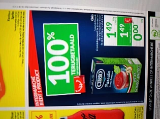 Intermarche 100% terugbetaald