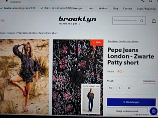 Pepe jeans london zwarte patty short bij Brooklyn -50%