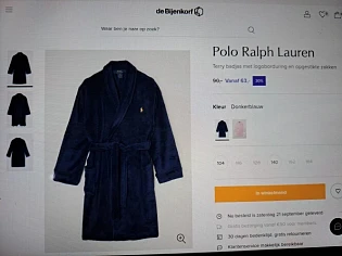 Polo Raphh Lauren badjas -30%