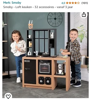 Smoby keuken goedkoper bij Amazon 🇧🇪