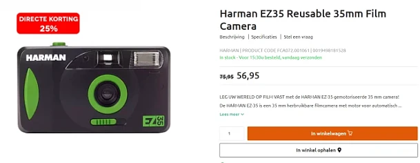 -25% Harman EZ35 Reusable 35mm Film Camera 📷 Foto Grobet