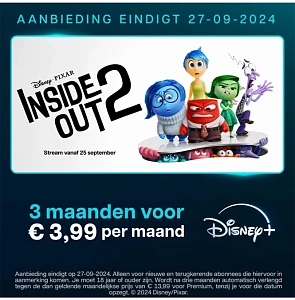 Geniet 3 maanden van Disney+ voor slechts € 3,99 per maand.