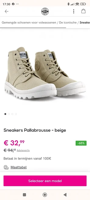 Palladium tot 70% korting