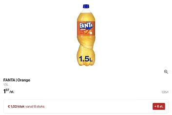 Fanta en sprite goedkoper