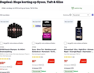 Tot -60% op Syoss, Taft & Gliss 🤑 Dagdeal bij Bol
