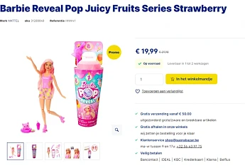 -33% Barbie Reveal Pop Strawberry 🍓 Juicy Fruits Series