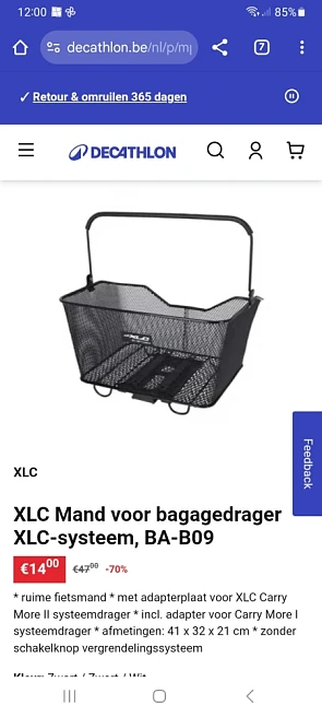 XLC Mand voor bagagedrager