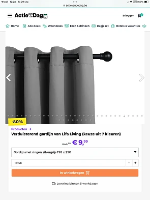 Verduisterend gordijn van Lifa Living