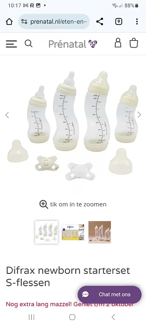 Difrax newborn starterset S-flessen