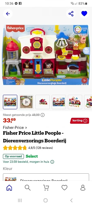 Fisher-Price Little People dierenverzoringsboerderij 🐮🐷