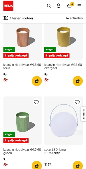 -44% vegan kaarsen Hema 🕯️