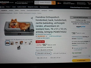 Hondenbank nj €36,79 bij amazon
