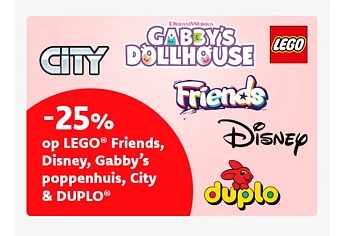 -25% op selectie LEGO & Duplo bij Dreamland 🌈