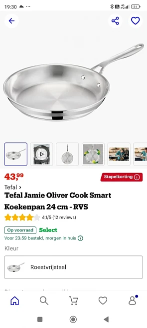 Stapelkorting op keukenartikelen Jamie Oliver