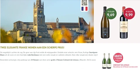 Actie Franse wijnen + gratis 2 flessen Crémant de Limoux 🇫🇷