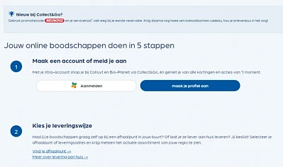 3x servicekost cadeau bij Collect&Go