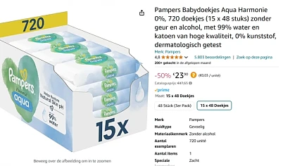 Pampers Aqua doekjes Promo