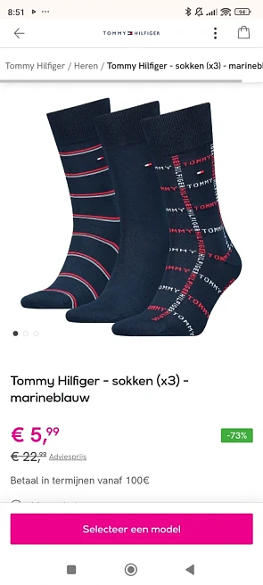 Calvin Klein of Tommy Hilfiger kousen