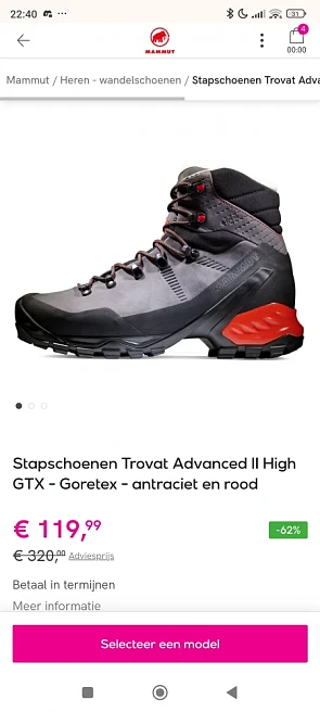 Mammut slaapzakken en schoenen tot 70% korting