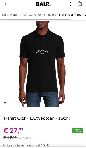 BALR t-shirt voor 27,99€