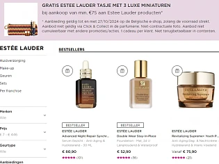 Gratis Estée Lauder tasje + 3 miniaturen 👄 ICI Paris XL