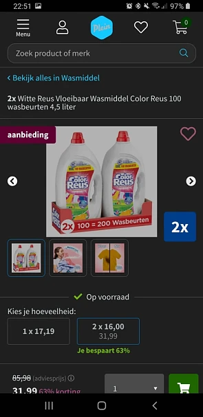 Wasmiddel witte reus