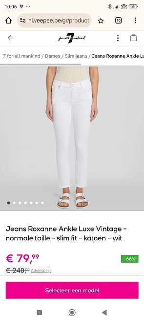 7 for all mankind broek 66% korting