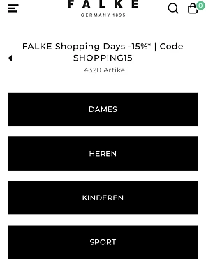 Kortingscode 15% falke