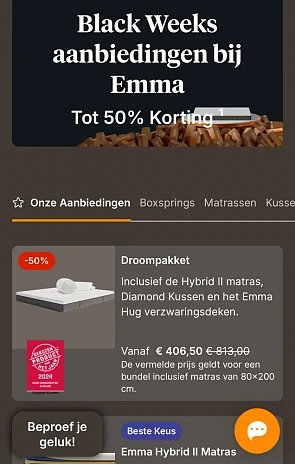 Emma matras aanbiedingen