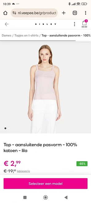 Sisley topje voor dames