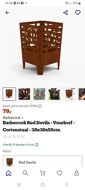 Barbecook Red Devils vuurkorf