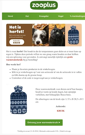 Warmwaterkruik bij zooplus