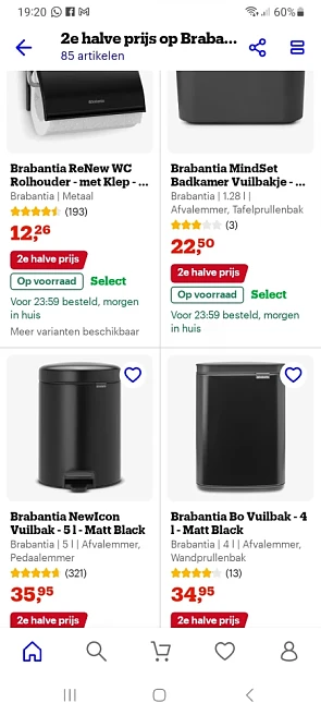 Brabantia 2e halve prijs